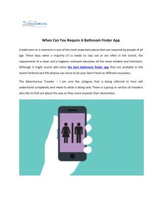 When Can You Require A Bathroom Finder App