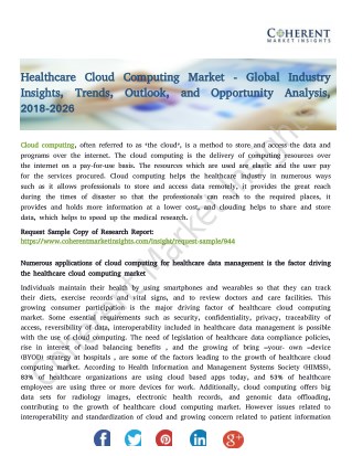 Healthcare Cloud Computing Market - Global Industry Insights, Trends, Outlook, and Opportunity Analysis, 2018-2026