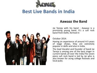 Best Live Bands in India