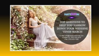 Top Questions to Help You Narrow Down Your Wedding Venue Search end with Party Bus DC Rental