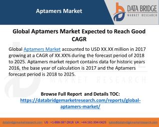 Aptamers Market Industry Analysis, Research Report