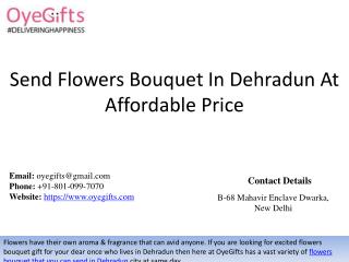 Send Flowers Bouquet In Dehradun At Affordable Price