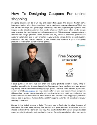 How To Designing Coupons For online shopping