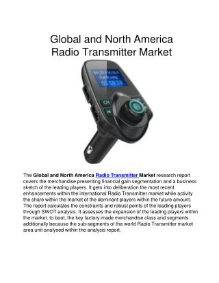 Global and North America Radio Transmitter Market