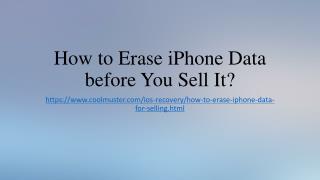 Safest Way to Wipe iPhone Data for Selling