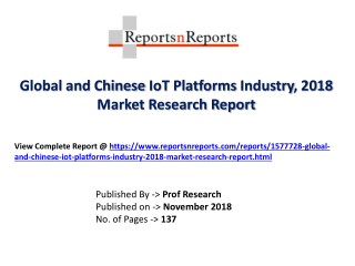 Global IoT Platforms Industry with a focus on the Chinese Market