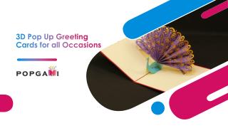 3D Pop Up Greeting Cards for all Occasions