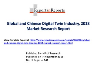 Digital Twin Industry 2023 Forecasts for Global Regions by Applications & Manufacturing Technology