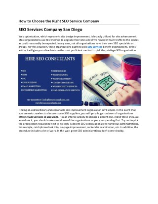 SEO Services Company San Diego