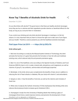 Know Top 7 Benets of Alcoholic Drink for Health