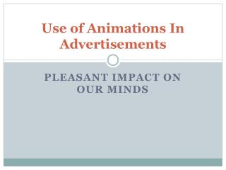 Animation in Advertisements