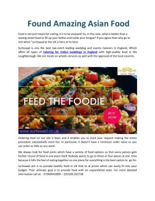 Asian food delivery Loughborough
