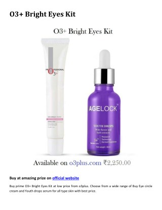 O3Plus Bright Eyes Kit