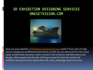 3D Exhibition Designing Servicess