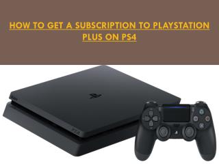 How to get a subscription to PlayStation Plus On PS4