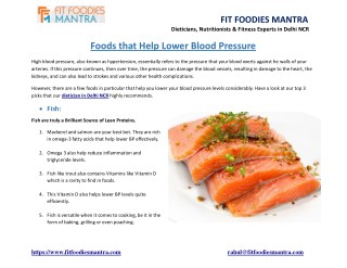 Foods that Help Lower Blood Pressure