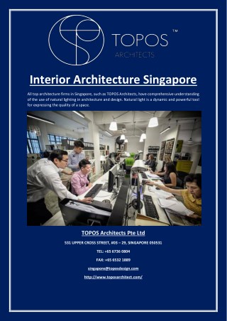 Interior Architecture Singapore TOPOS Architects