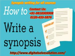 Characterize the synopsis writing for all courses 0120-433-5876