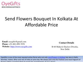 Send Flowers Bouquet In Kolkata At Affordable Price
