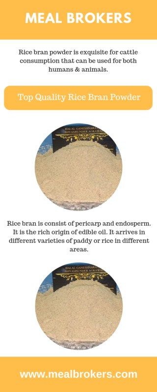 Get the High-Quality Rice Bran for Animal Consumption