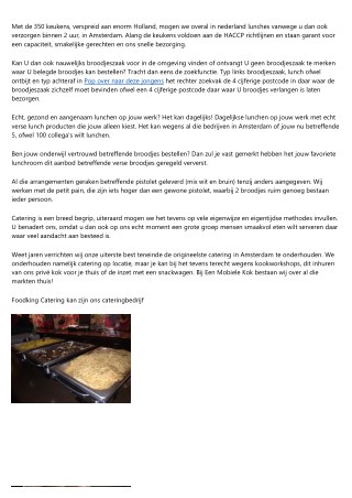 Beste Catering Amsterdam Oost. Ook Voor Je Bedrijf.