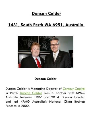 Duncan Calder Perth