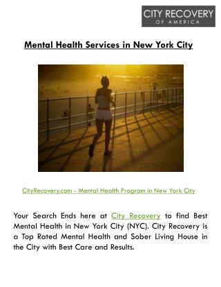 Mental Health Program in New York City