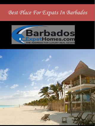 Best Place For Expats In Barbados