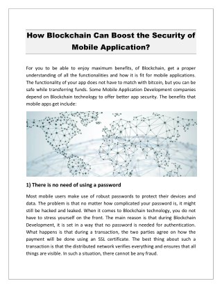 How Blockchain Can Boost the Security of Mobile Application?