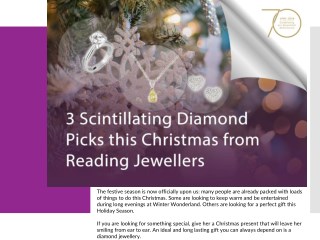 3 Scintillating Diamond Picks this Christmas from Reading Jewellers