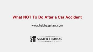 What not to do after a car accident