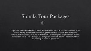 Shimla Tour Packages | Himachal Travel Time