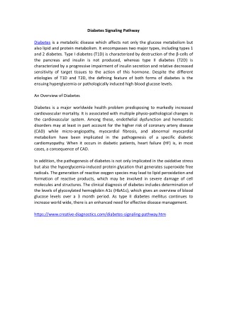 Diabetes Signaling Pathway