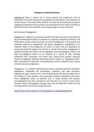 Angiogenesis Signaling Pathway