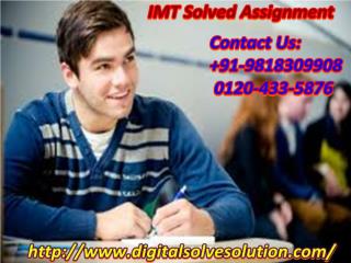 How to get IMT solved assignment 0120-433-5876?