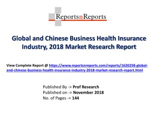 Global Business Health Insurance Industry with a focus on the Chinese Market