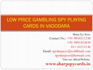 Win Every Card Game with Gambling Spy Playing Cards in Vadodara