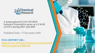 4-Aminophenol (CAS 123-30-8) Industry Projected to grow at a CAGR of XX% during 2017 and 2025