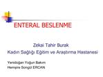 ENTERAL BESLENME