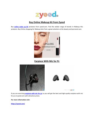 Buy Online Makeup Kit from Zyeed