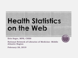 Health Statistics on the Web