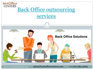 Back Office Outsourcing Services