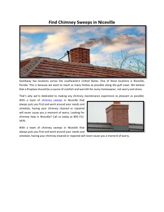 Find Experts Chimney Sweeps in Niceville - Sootaway