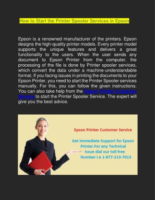 How to Start the Printer Spooler Services in Epson