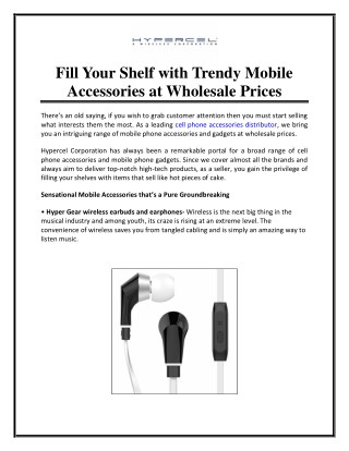 Fill Your Shelf with Trendy Mobile Accessories at Wholesale Prices