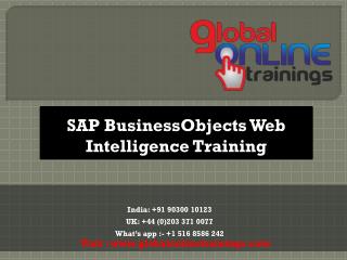 SAP BusinessObjects web intelligence training|sap webi training