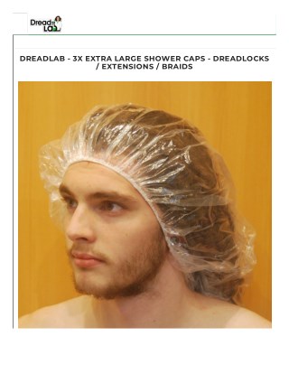 DREADLAB - 3X EXTRA LARGE SHOWER CAPS - DREADLOCKS / EXTENSIONS / BRAIDS