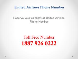 Get Assisted at United Airlines Phone Number for Flight Booking