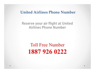 Get Assisted at United Airlines Phone Number for Flight Booking