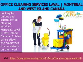 Office Cleaning Services Laval, Montreal and West Island Canada
